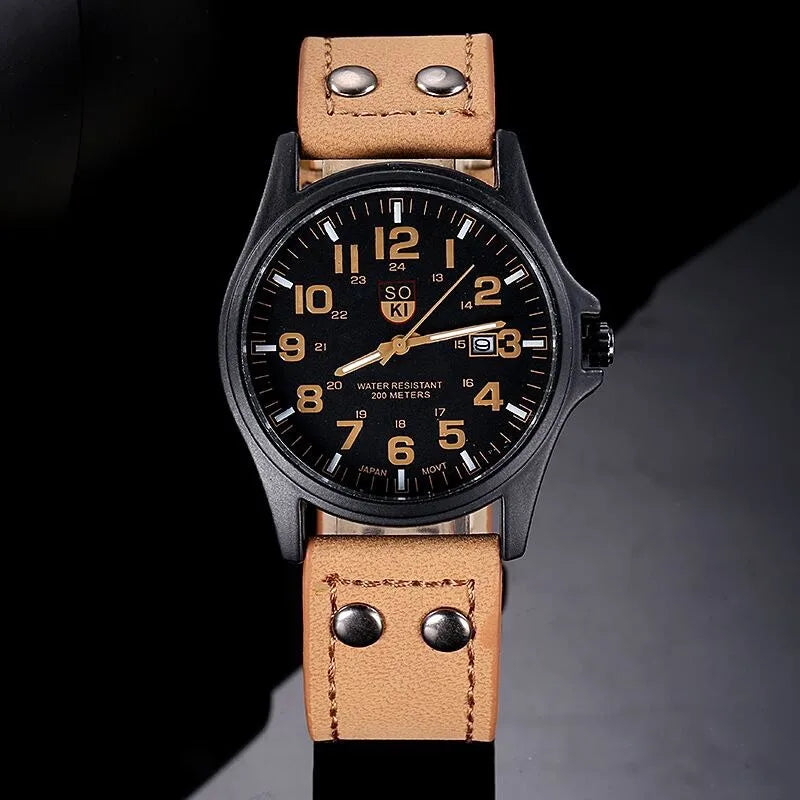 Quartz Leather Strap