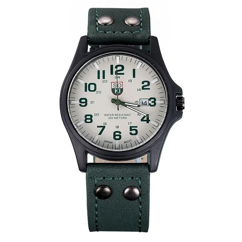 Quartz Leather Strap